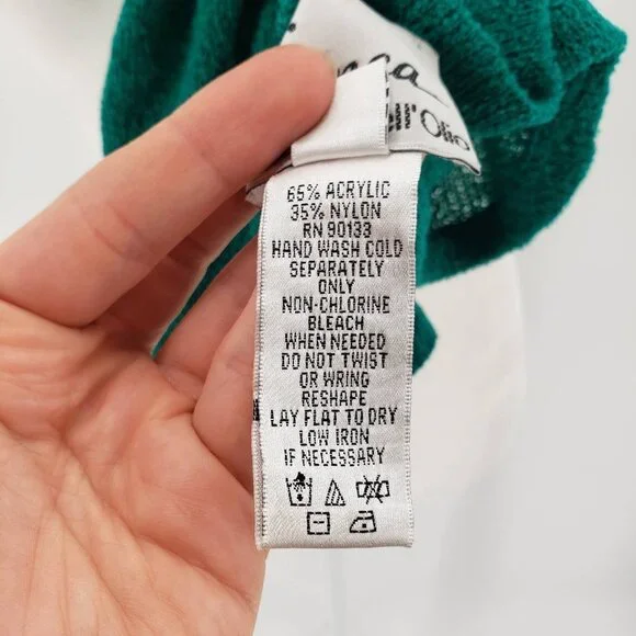 LINEA by Louis Dell'Olio Boucle Knit Sweater Scarf Cerulean Teal Green - Picture 5 of 6